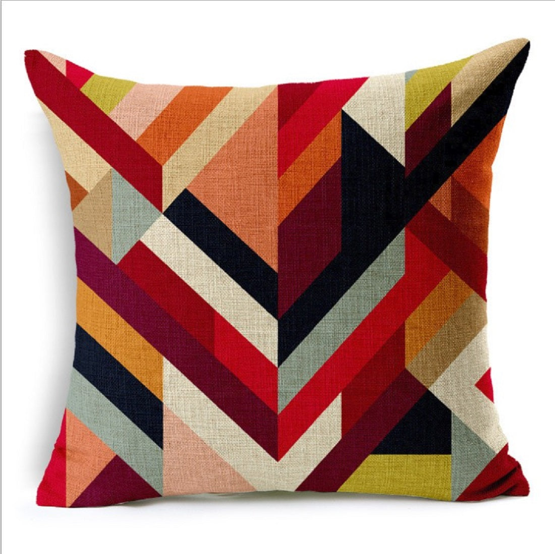 Set of 2 Square Geometric Pattern Throw Pillow (With or Without Inserts) size 18"x18"