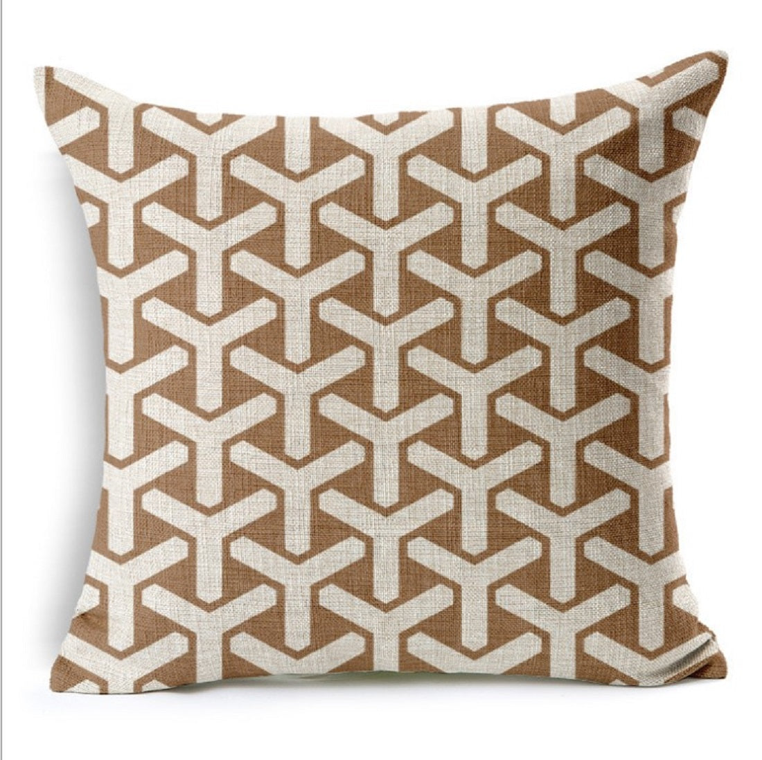 Set of 2 Square Geometric Pattern Throw Pillow (With or Without Inserts) size 18"x18"