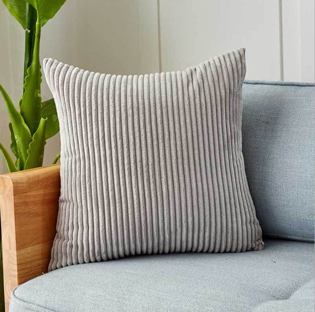 Stripe Throw Pillow (With Insert) 4 size options Elevate your decor with our opulent throw pillow, complete with a premium insert. Crafted from luxurious velvet, it exudes an air of sophistication and offers a soft touch.