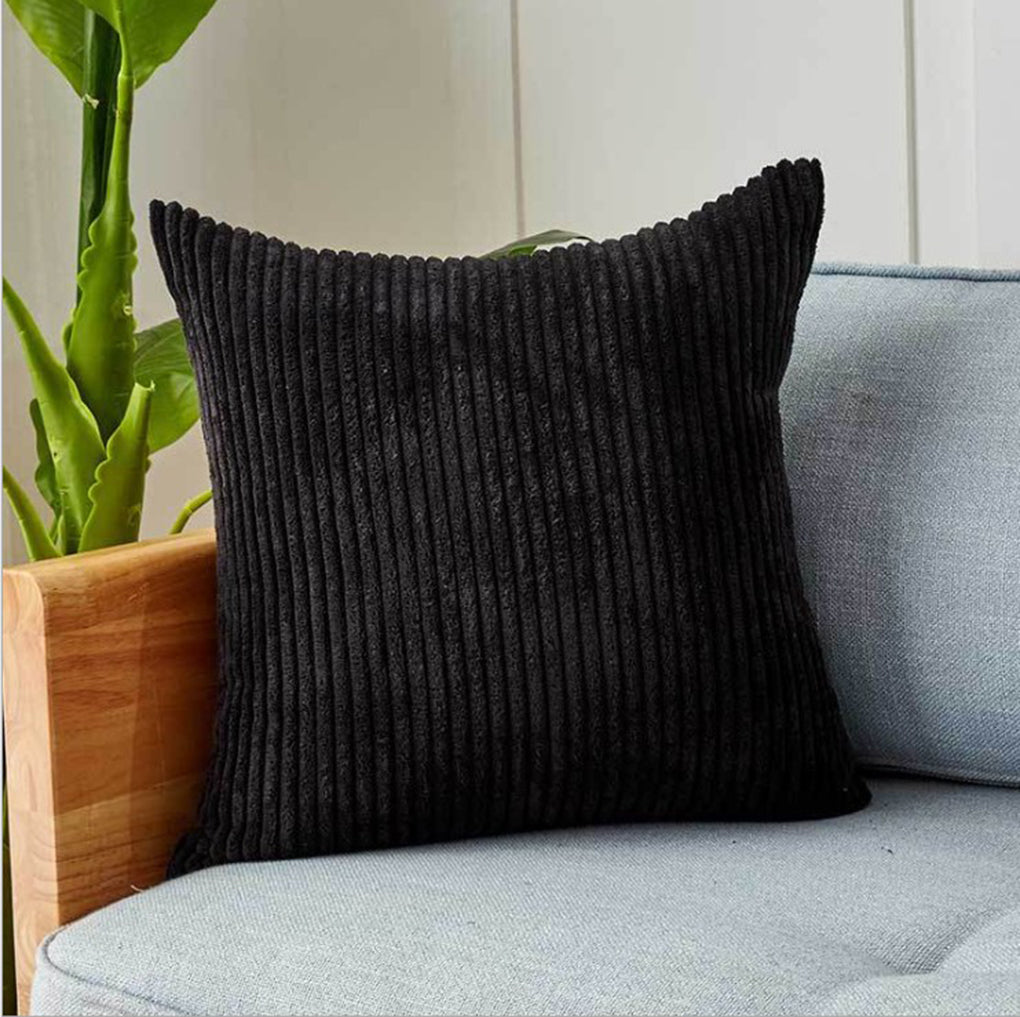 Stripe Throw Pillow (With Insert) 4 size options Elevate your decor with our opulent throw pillow, complete with a premium insert. Crafted from luxurious velvet, it exudes an air of sophistication and offers a soft touch.
