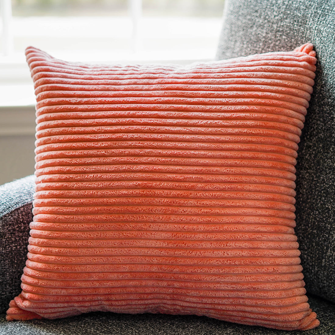 Stripe Throw Pillow (With Insert) 4 size options Elevate your decor with our opulent throw pillow, complete with a premium insert. Crafted from luxurious velvet, it exudes an air of sophistication and offers a soft touch.