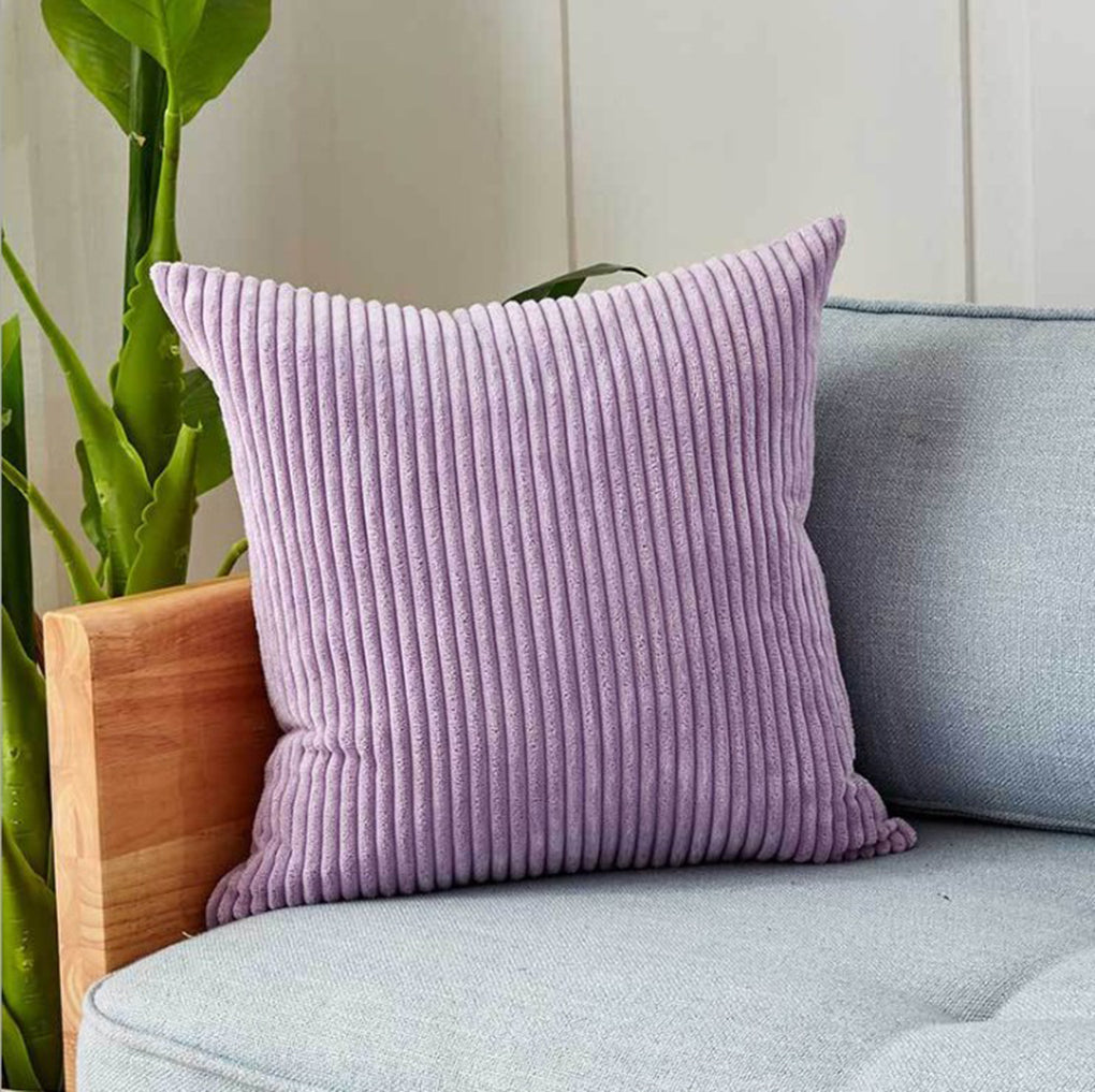 Stripe Throw Pillow (With Insert) 4 size options Elevate your decor with our opulent throw pillow, complete with a premium insert. Crafted from luxurious velvet, it exudes an air of sophistication and offers a soft touch.