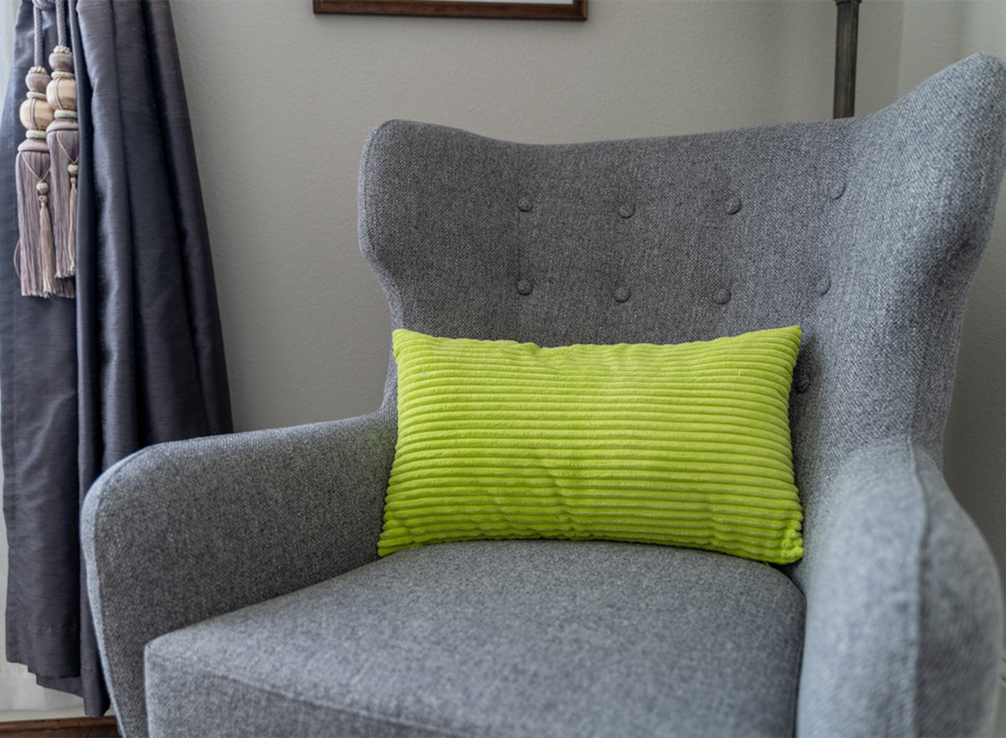 Stripe Throw Pillow (With Insert) 4 size options Elevate your decor with our opulent throw pillow, complete with a premium insert. Crafted from luxurious velvet, it exudes an air of sophistication and offers a soft touch.