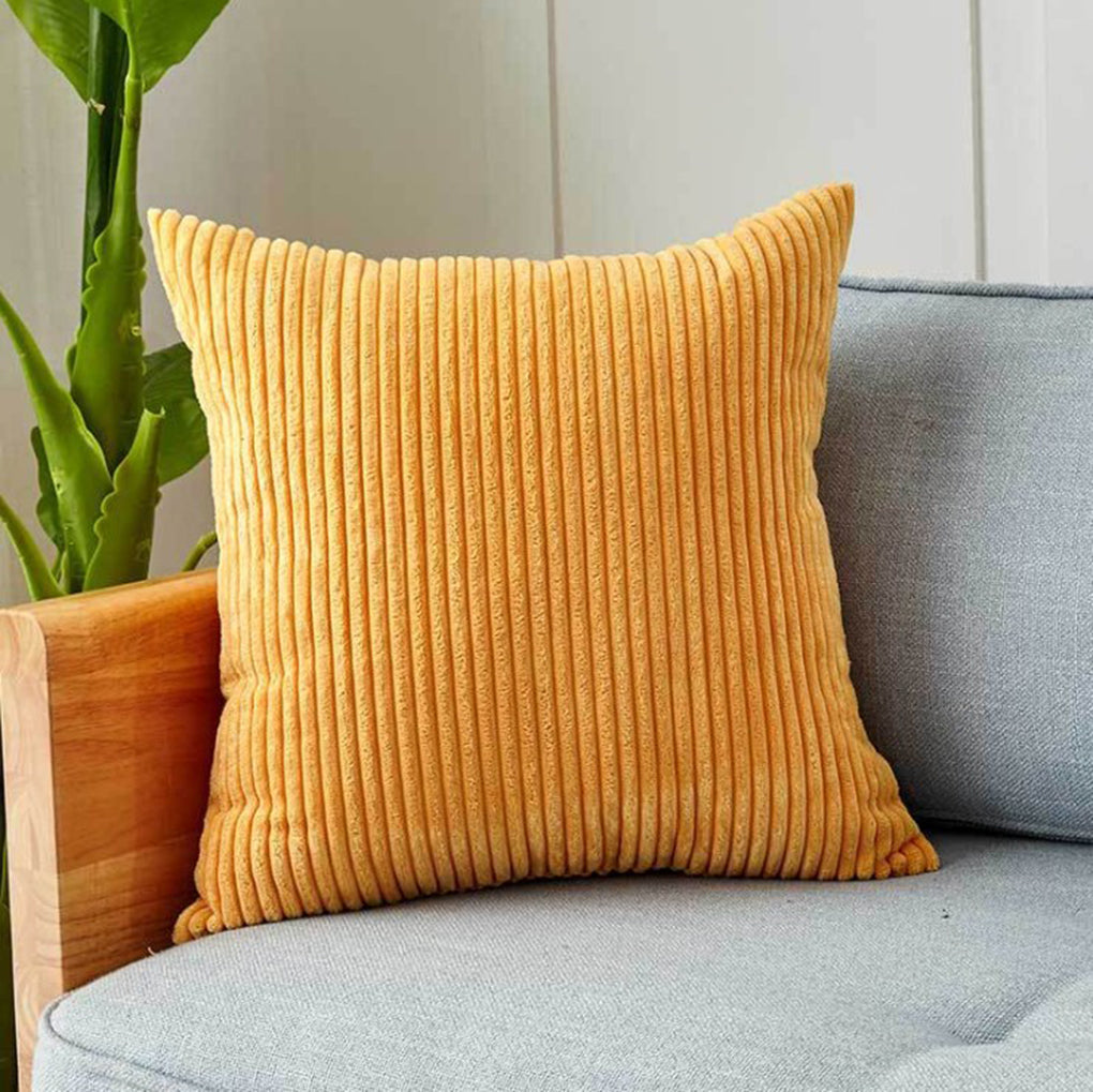 Stripe Throw Pillow (With Insert) 4 size options Elevate your decor with our opulent throw pillow, complete with a premium insert. Crafted from luxurious velvet, it exudes an air of sophistication and offers a soft touch.