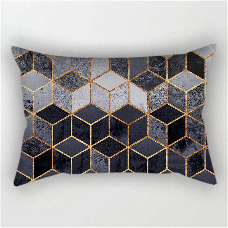 12''x20'' metallic accent geometric throw pillow | 16 designs modern & glam patterns | chic lumbar accent | insert included