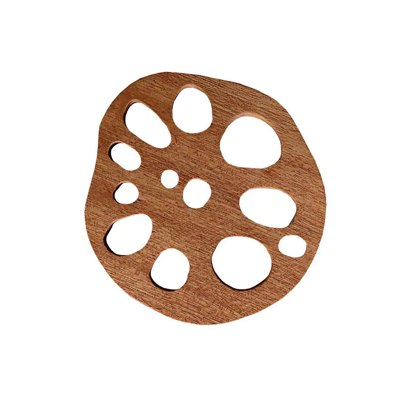 Ebony Wooden Insulated Lotus Root Coaster for Tea