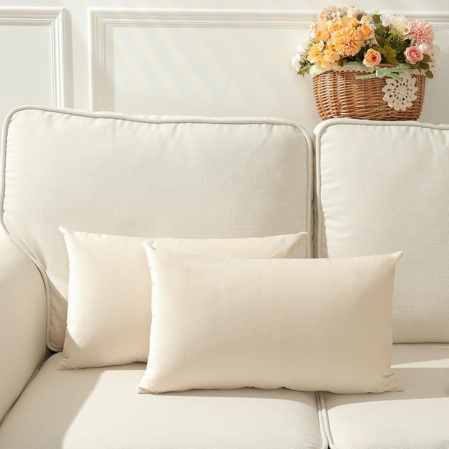 12"x20" luxury velvet lumbar support throw pillow | 7 vibrant colors | insert included