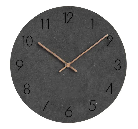 Wooden Wall Clock - Nordic Minimalist Design (One Set)