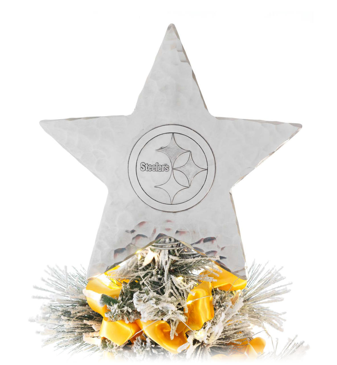 Pittsburgh Steelers Star Tree Topper (Aluminum)