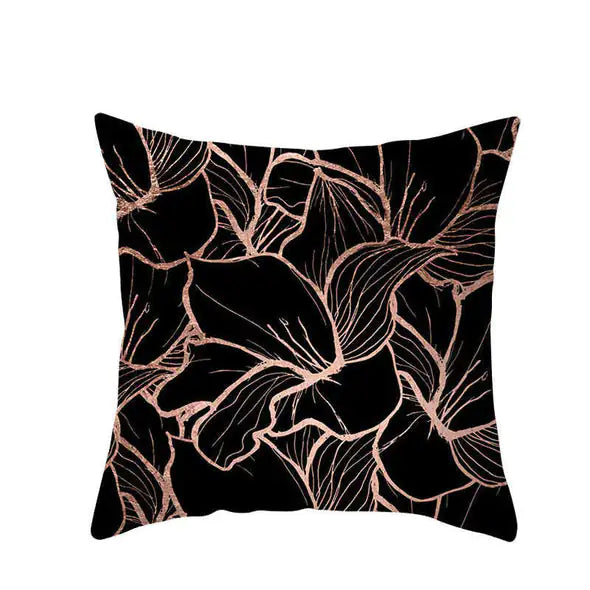 Gold Peach Skin Decorative Pillowcase for Home