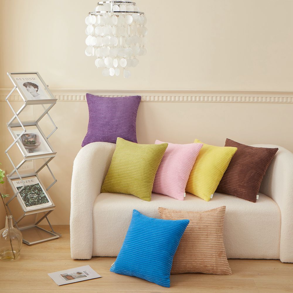 Stripe Throw Pillow (With Insert) 7 color options size 18x18 inch