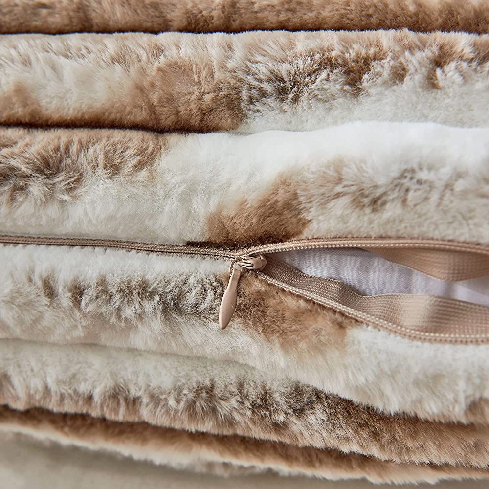 Set of 4 polyester blends well square throw pillow covers with inserts options (reversible sides) size 18"x18"