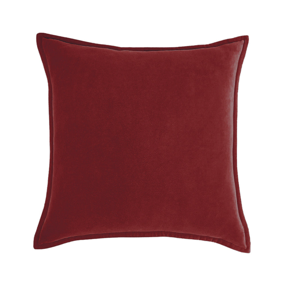 Square Cotton Velvet FULL Throw Pillow set  (With Insert) 20x20 inches, pack of 1 throw pillow