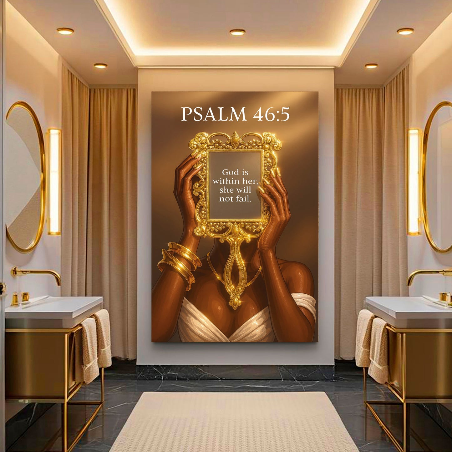 God Is Within Her She Will Not Fall Psalm 46:5 Faith Sign VII