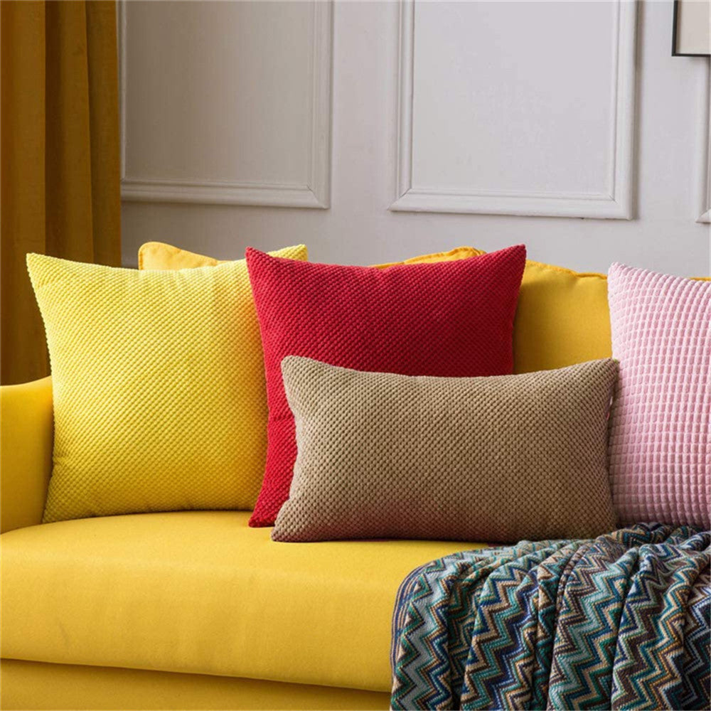 Set of 2 Cross shape Solid Color Pillows (With or Without Inserts) size 18"x18"