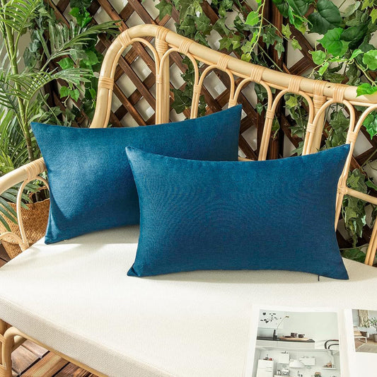 Solid Color Outdoor Waterproof Throw Pillow cover AND Insert  Square or Rectangle