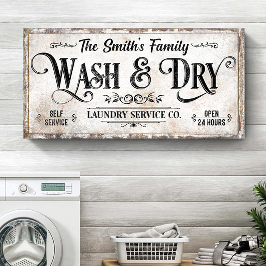 Personalized Laundry Service Sign II