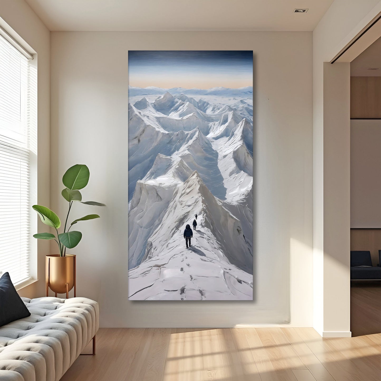 Snow Mountain Abstract Wall Art