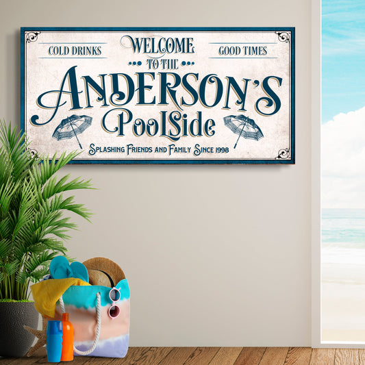 Personalized Pool Party Sign