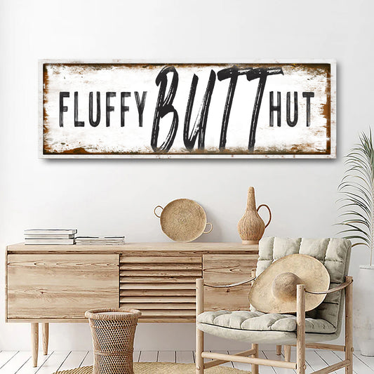 Fluffy Butt Hut Chicken Coop Sign