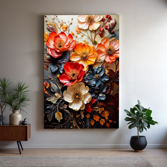 Blooming Garden Rhapsody Impasto Wall Art