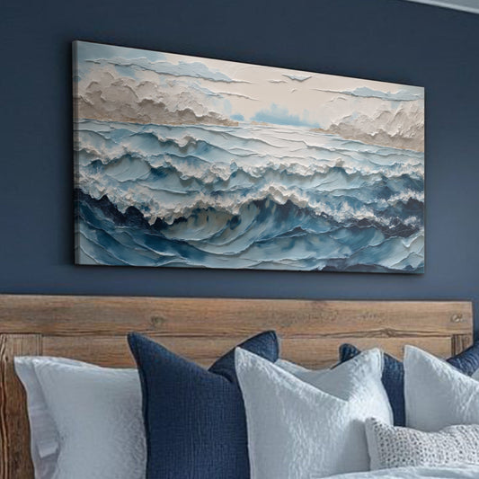 Ocean Embrace Impasto Wall Art