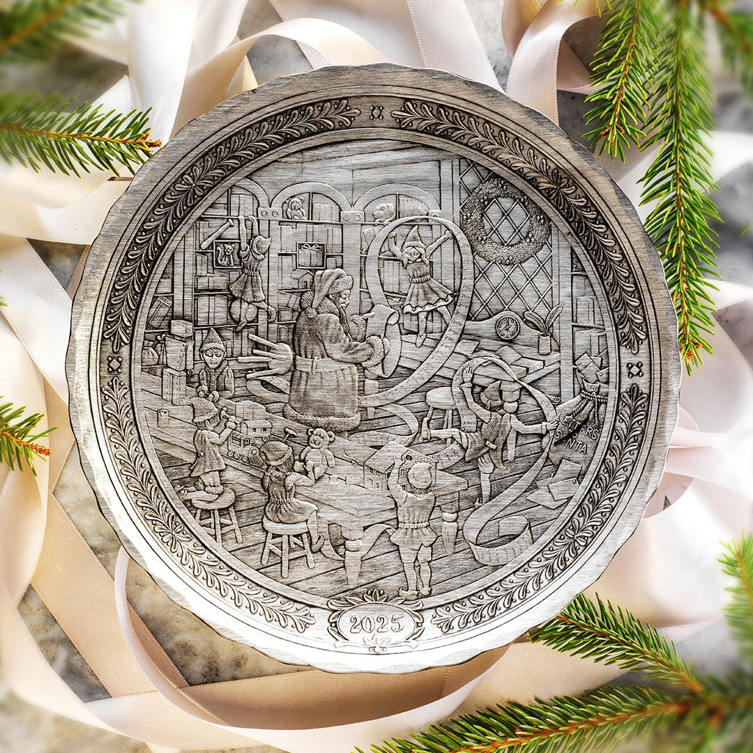 2025 Annual Plate- Santa's Workshop (Pewter)