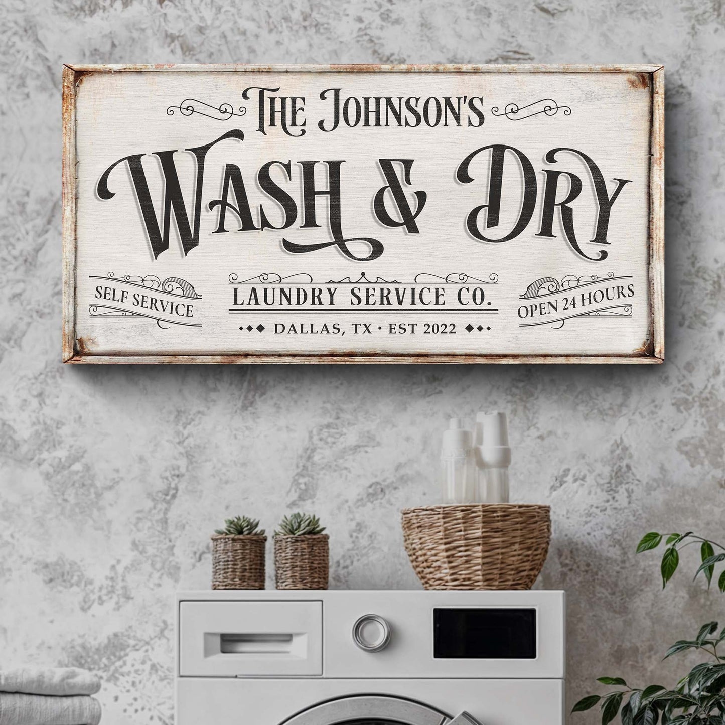 Personalized Laundry Service Sign