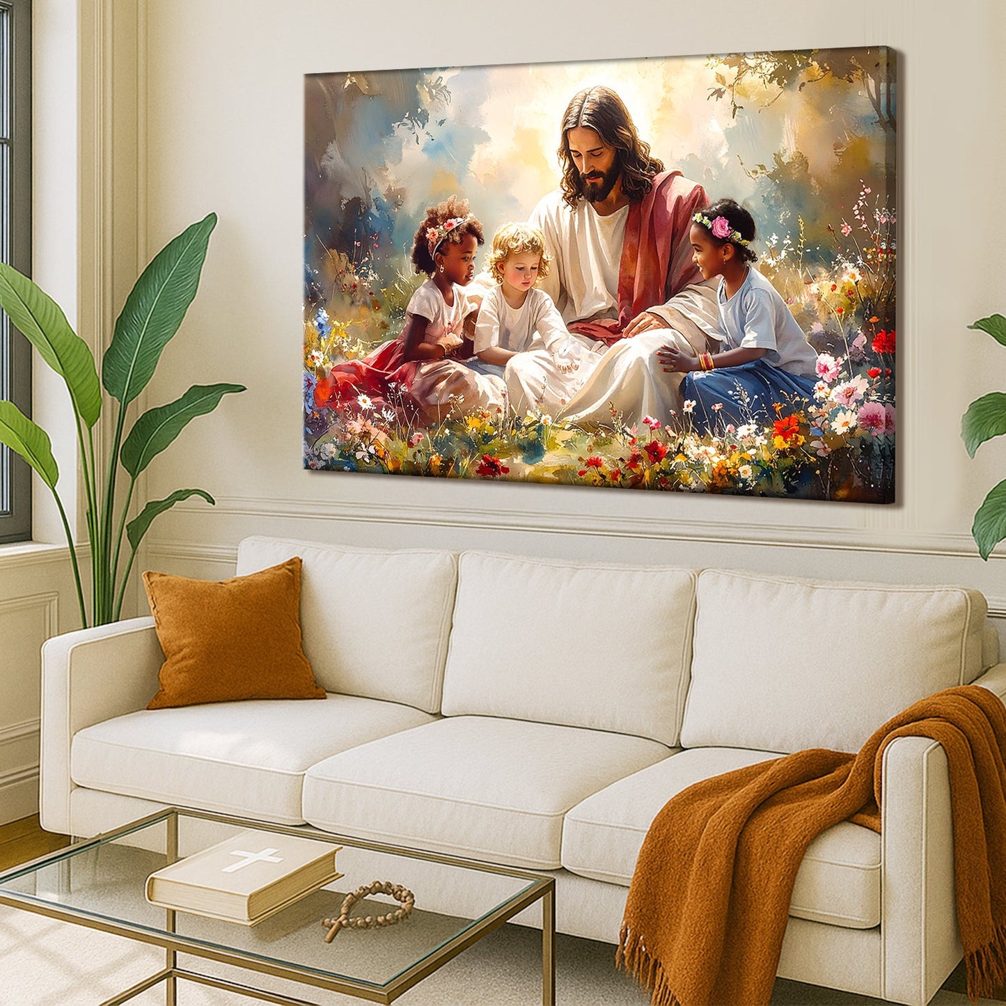 Jesus With Children Faith Wall Art VI