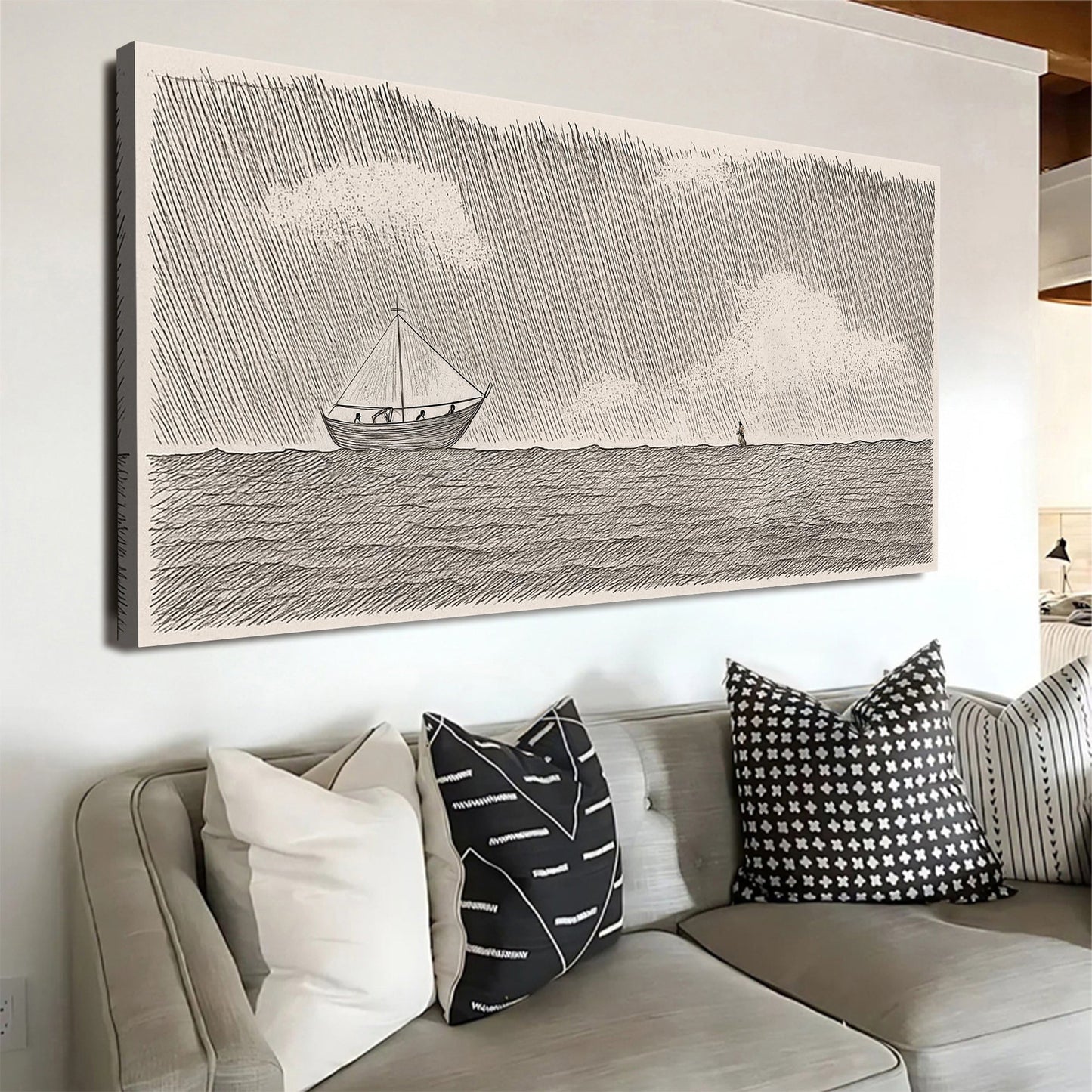 Jesus Walking On Water Faith Wall Art II