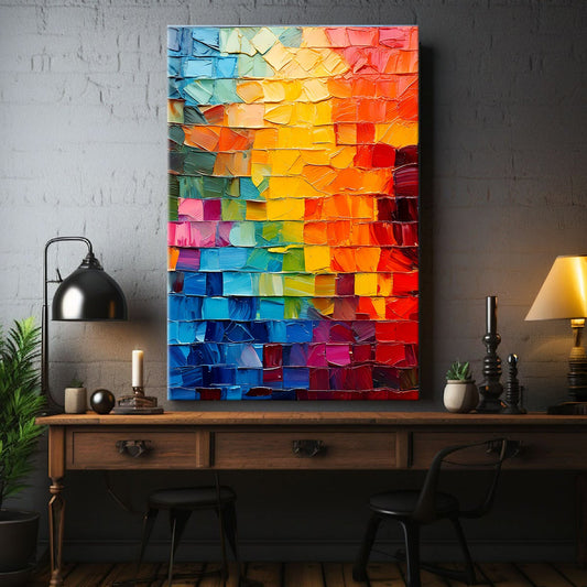 Spectrum Mosaic Impasto Wall Art