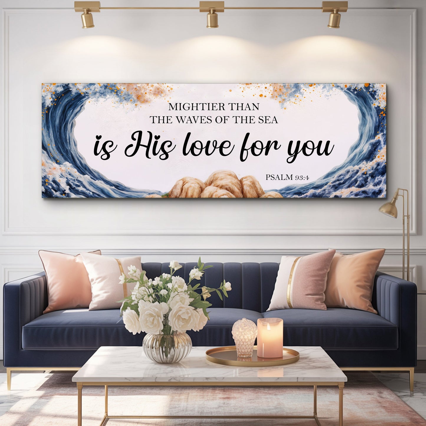 Mightier Than the Waves of the Sea Psalm 93:4 Faith Sign V