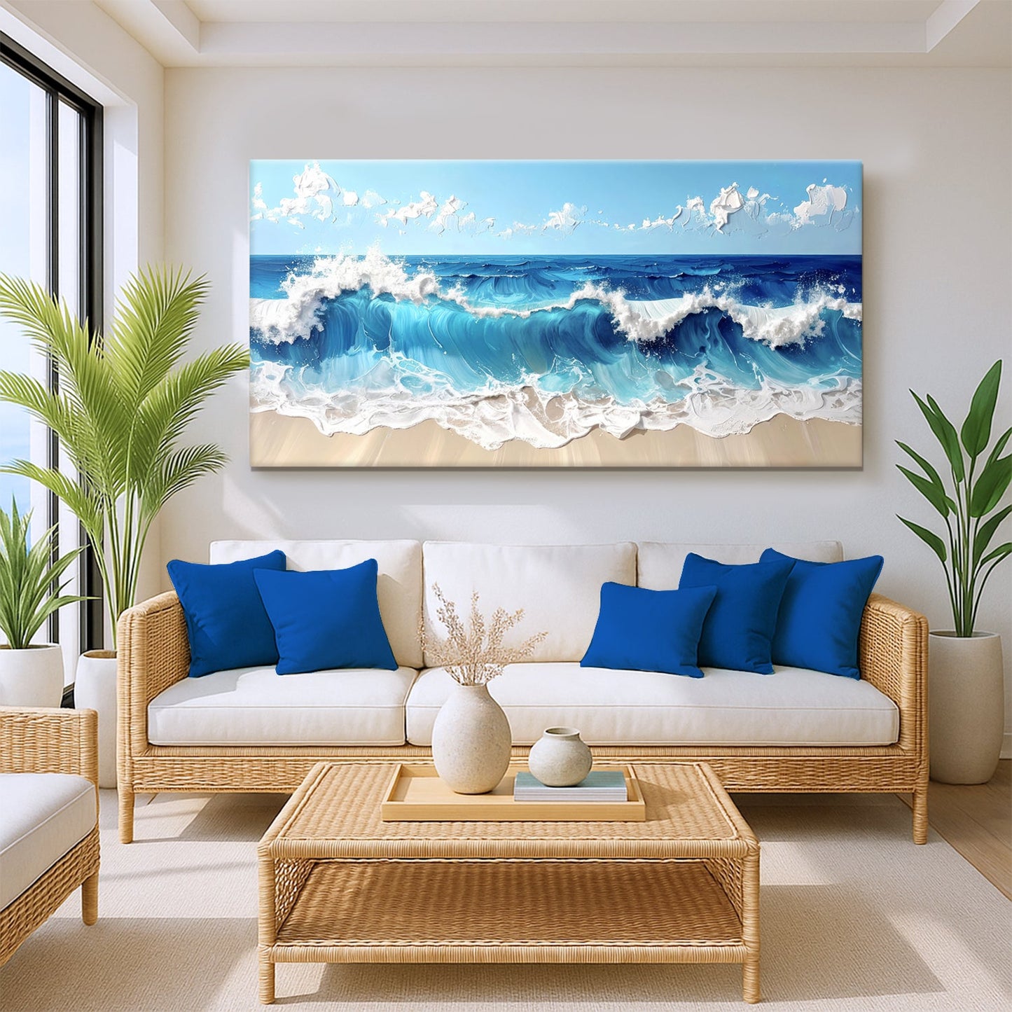 Serene Ocean Wave Coastal Wall Art II