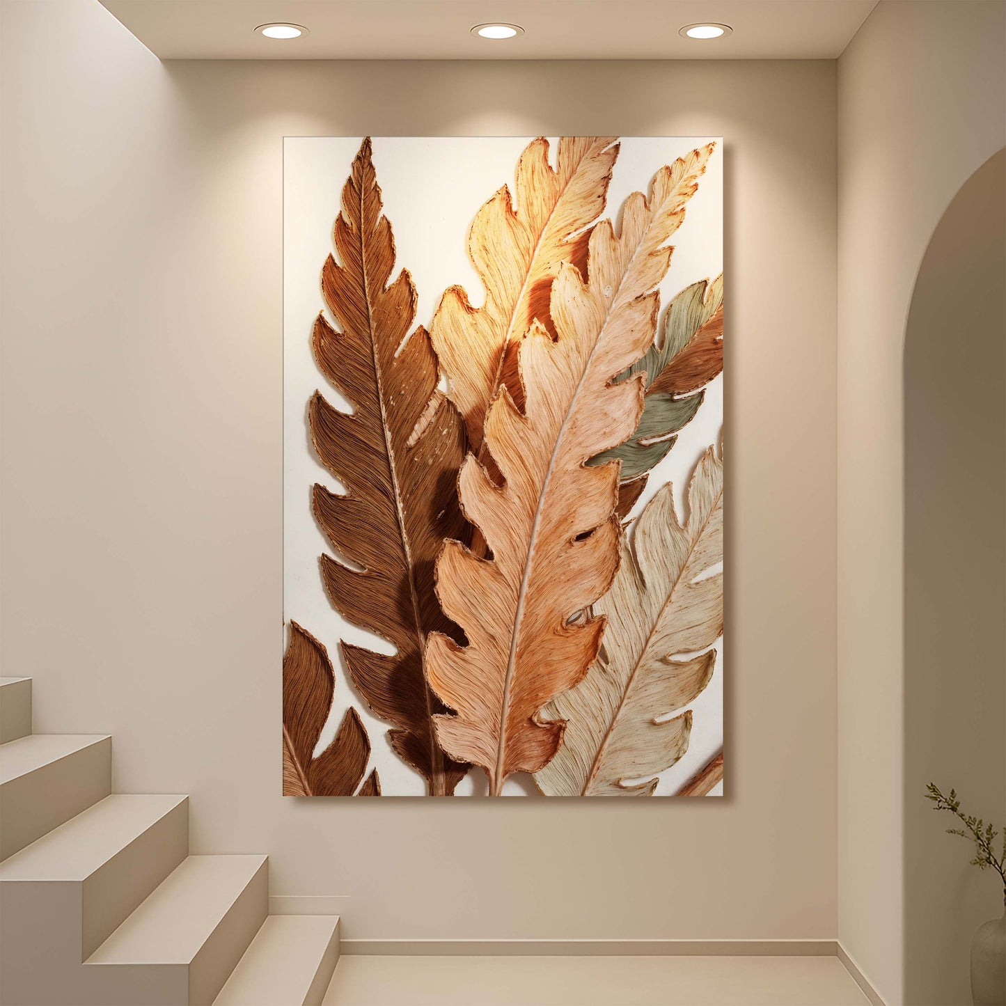 Abstract Autum Leaves Wall Art