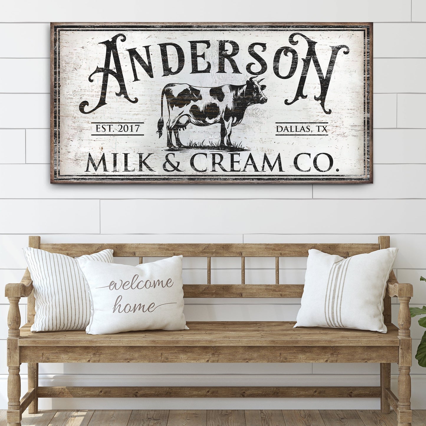 Personalized Milk & Cream Co Sign