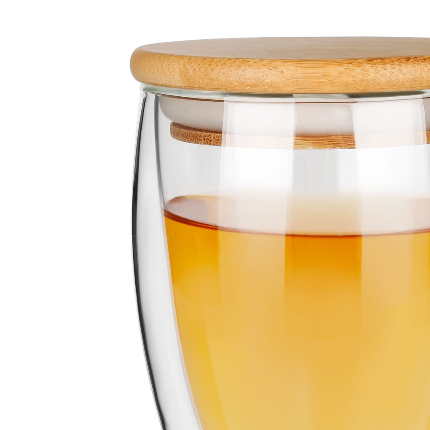 350ml 12oz double walled mug with bamboo lid double-wall glasses with spill proof bamboo lids. perfect for serving tea, coffee, juice, sodas, cocktails, whiskey, scotch, vodka, or your preferred spirit on the rocks.