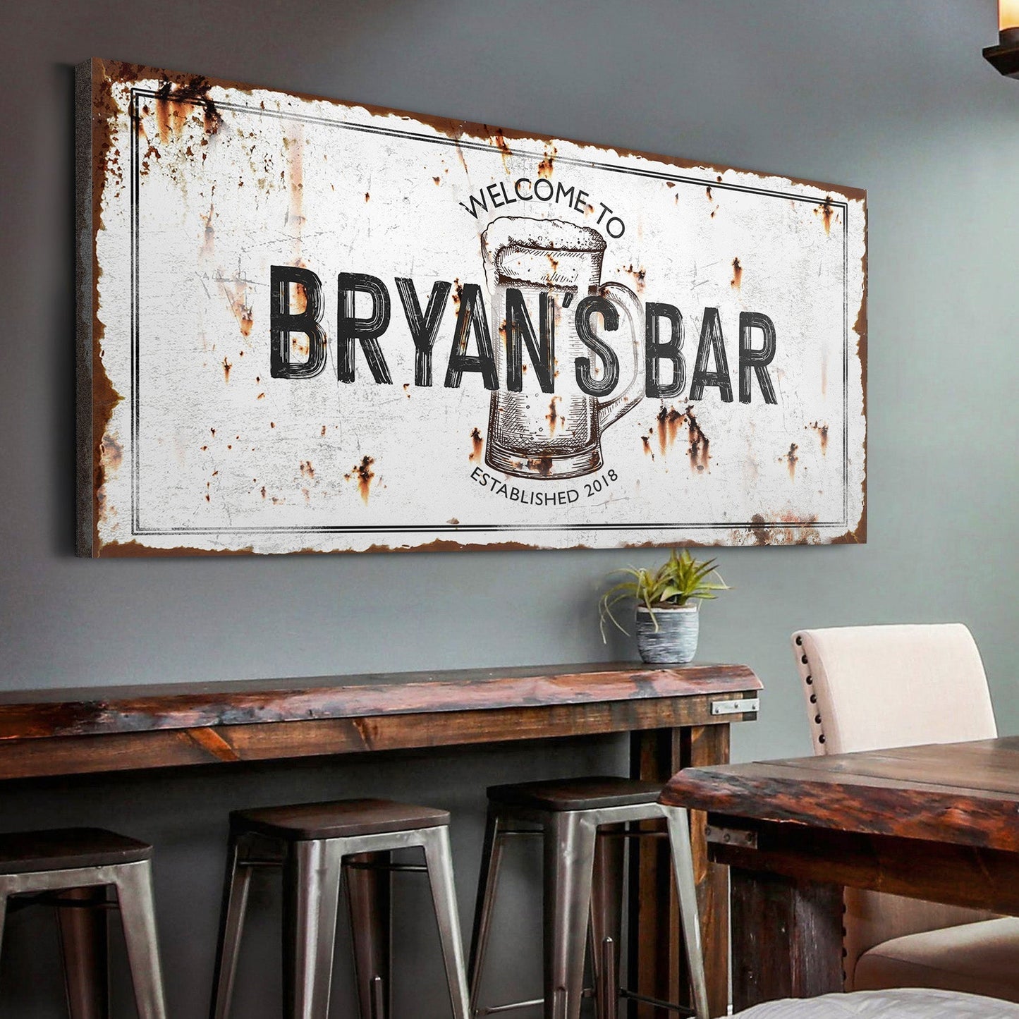 Beer Barrel Bar Sign