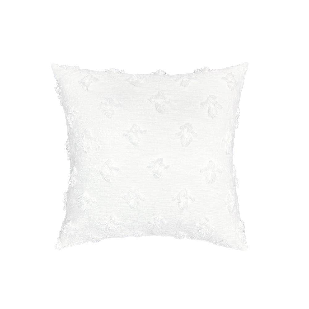 Flower Tufted Pillow Embroidered Daisy flower Pillow (With/Without Inserts)18x18 inches, pack of 2 throw pillows