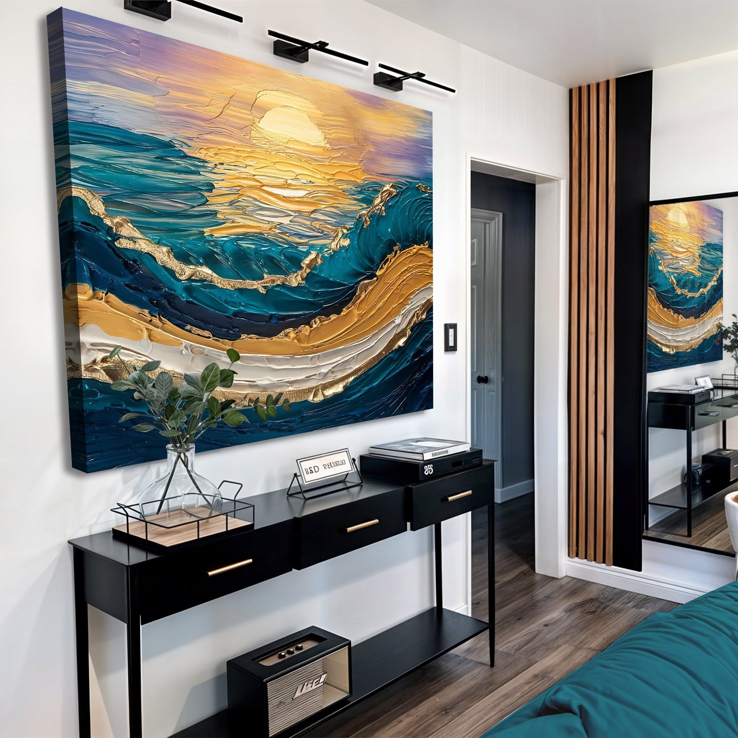 Golden Hour Impasto Wall Art