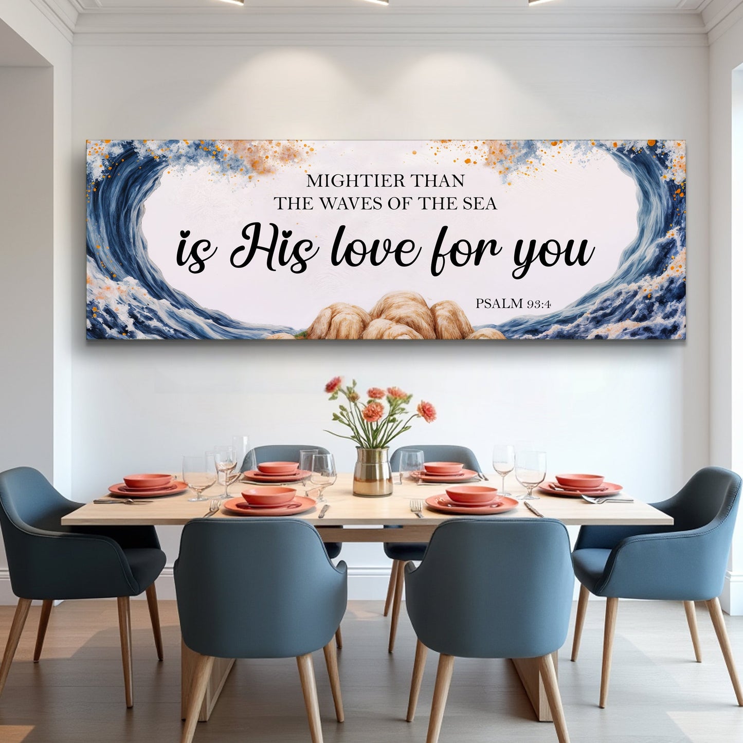 Mightier Than the Waves of the Sea Psalm 93:4 Faith Sign V