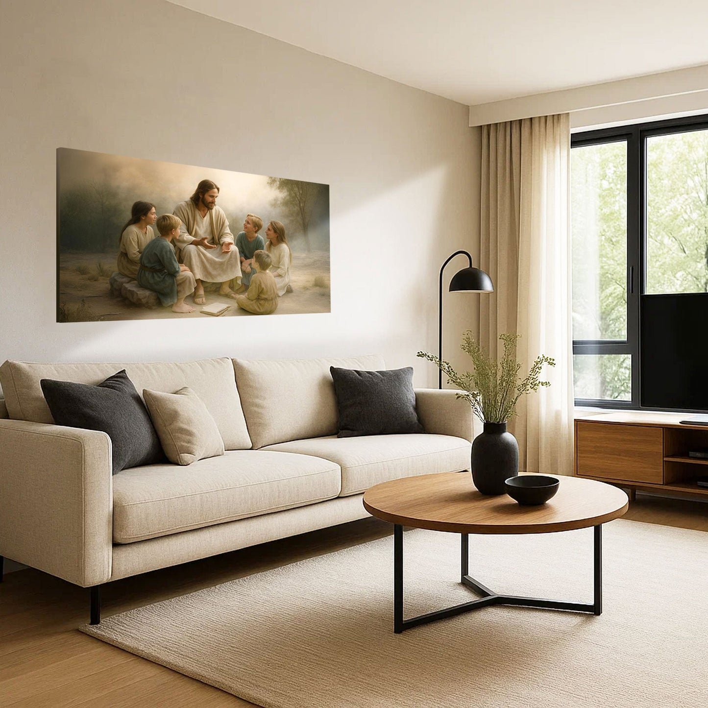 Jesus with Children Faith Wall Art III