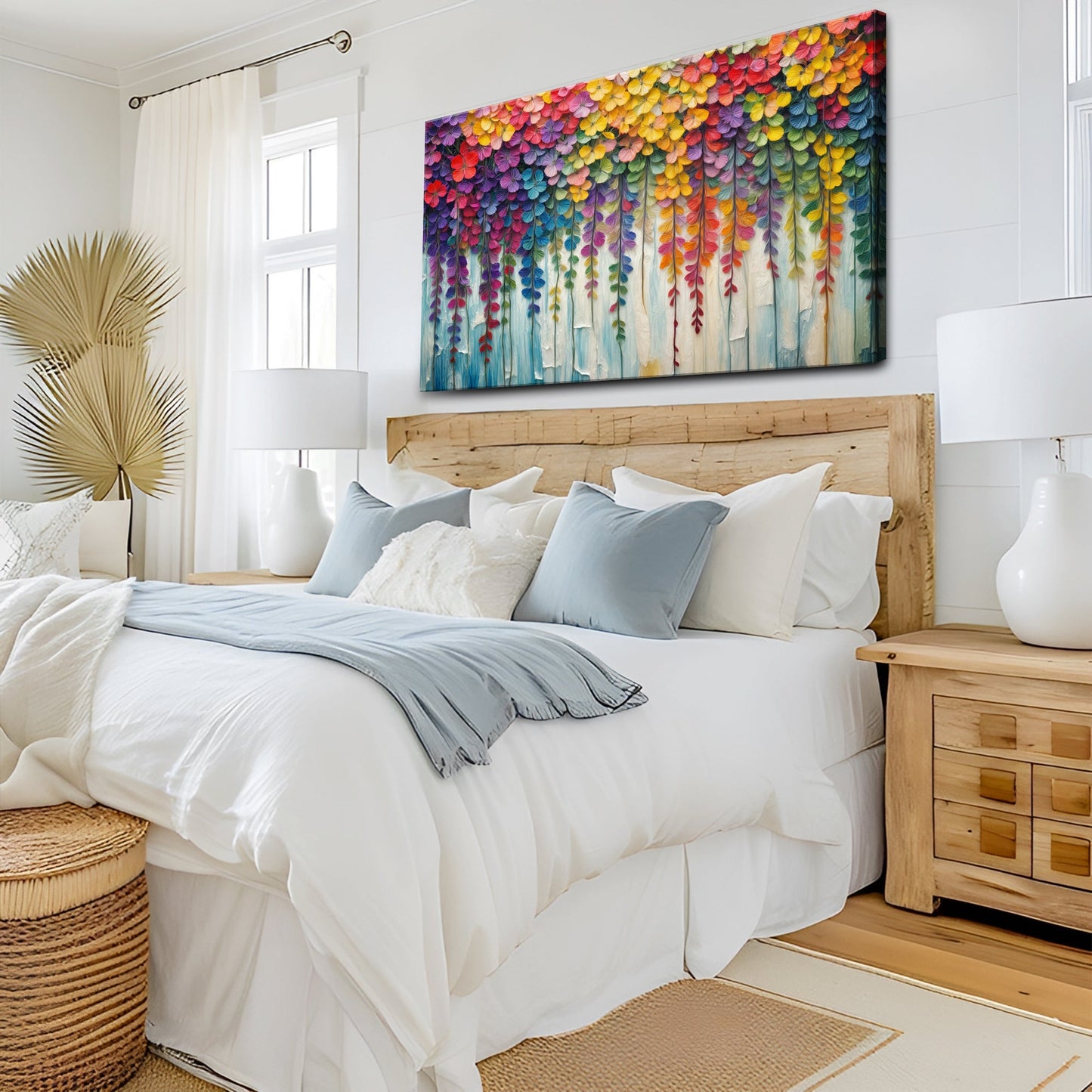 Cascade of Colors Impasto Wall Art