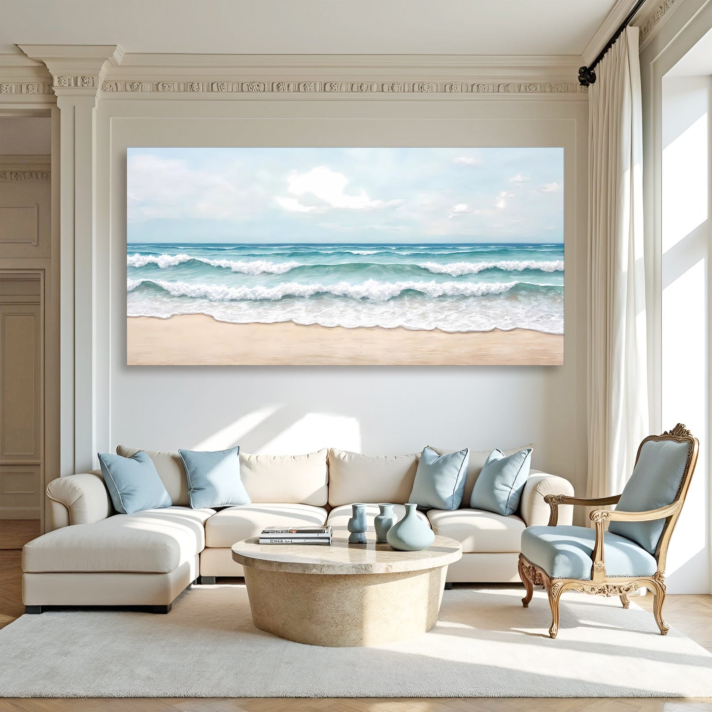 Serene Ocean Wave Coastal Wall Art