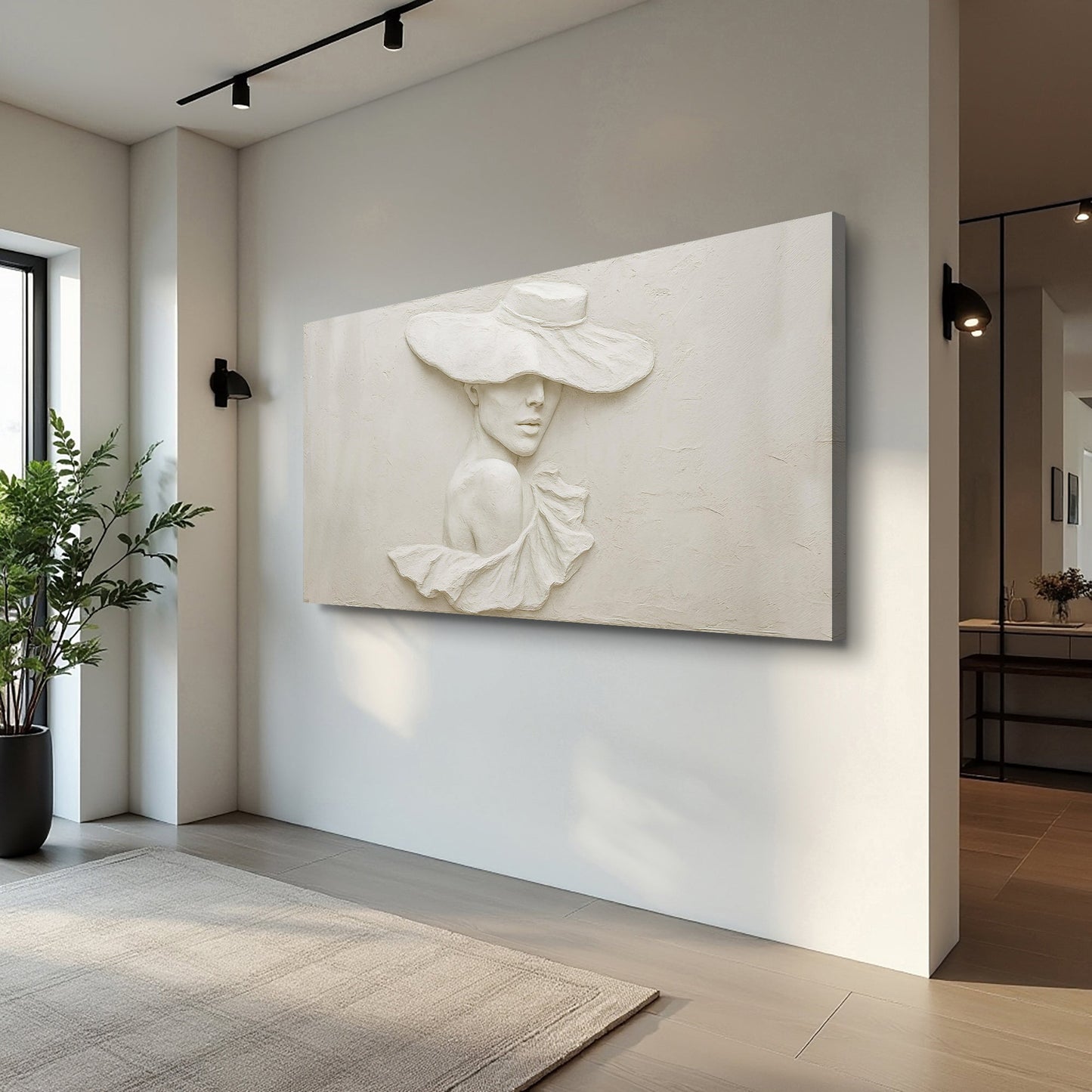 3D Minimalist Female Portrait Wall Art