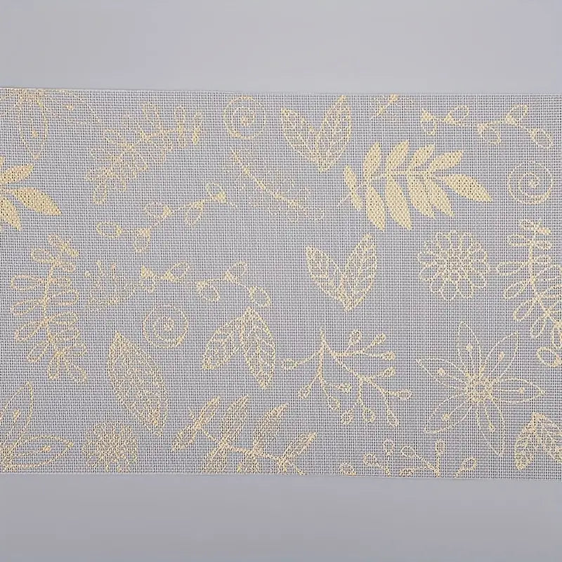 Single Rectangular PVC Table Mat with Leaf Print