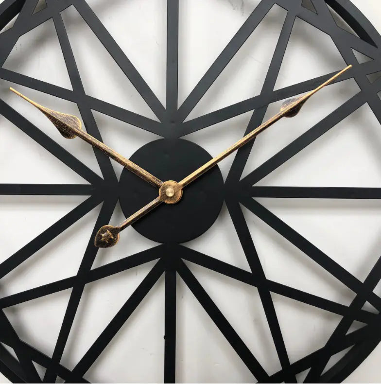 European Style Iron Wall Clock - Silent Design