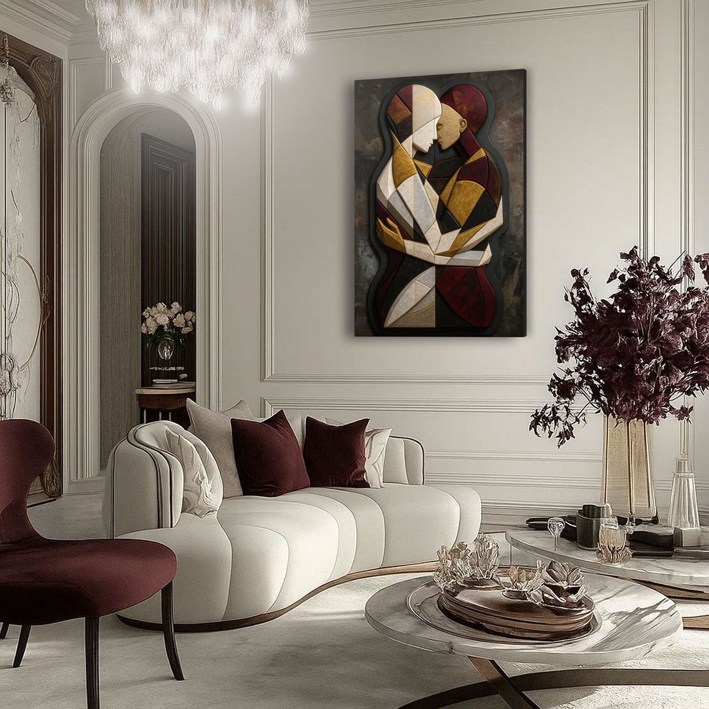 Embrace of Geometry Abstract Wall Art II