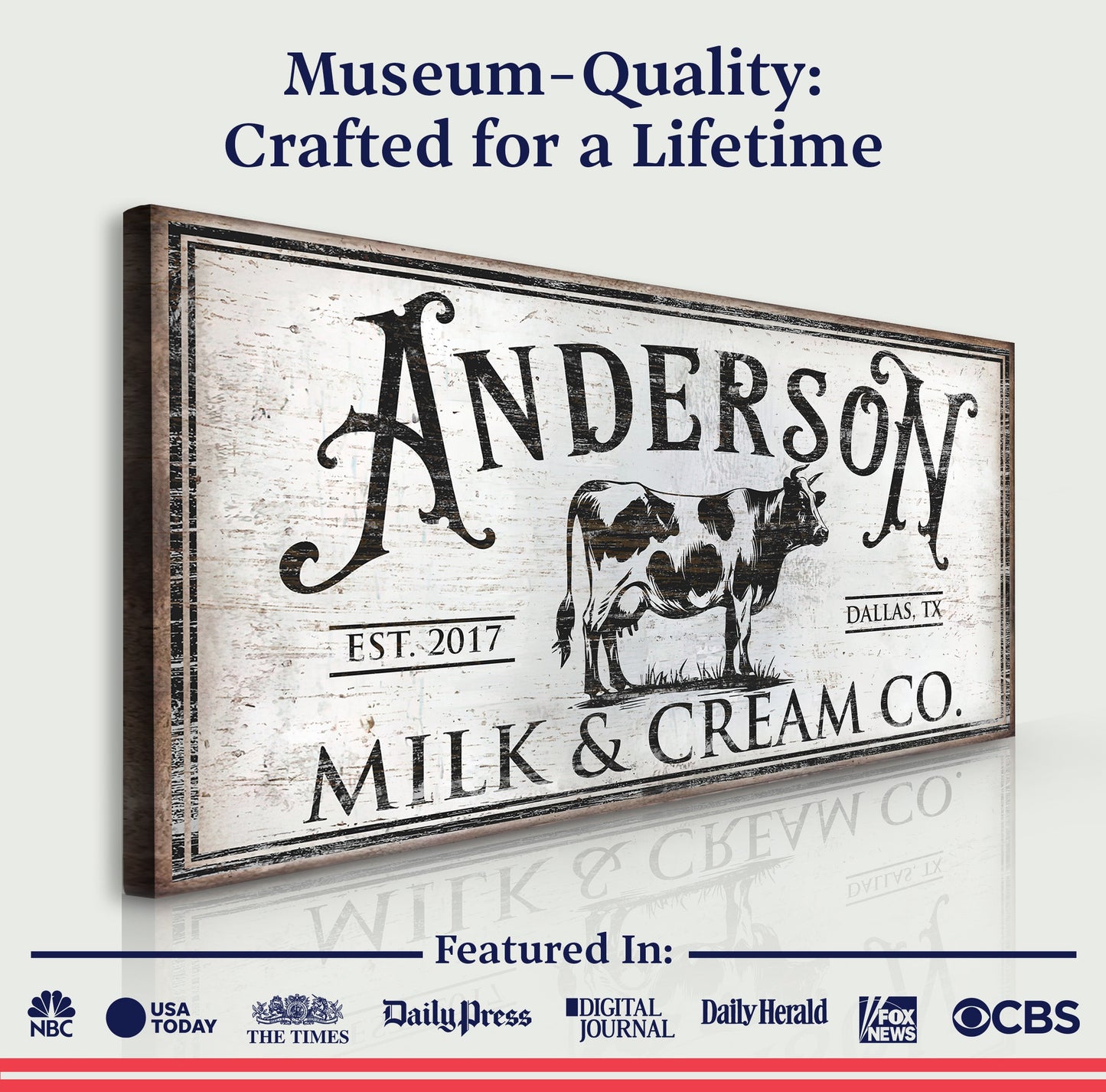 Personalized Milk & Cream Co Sign