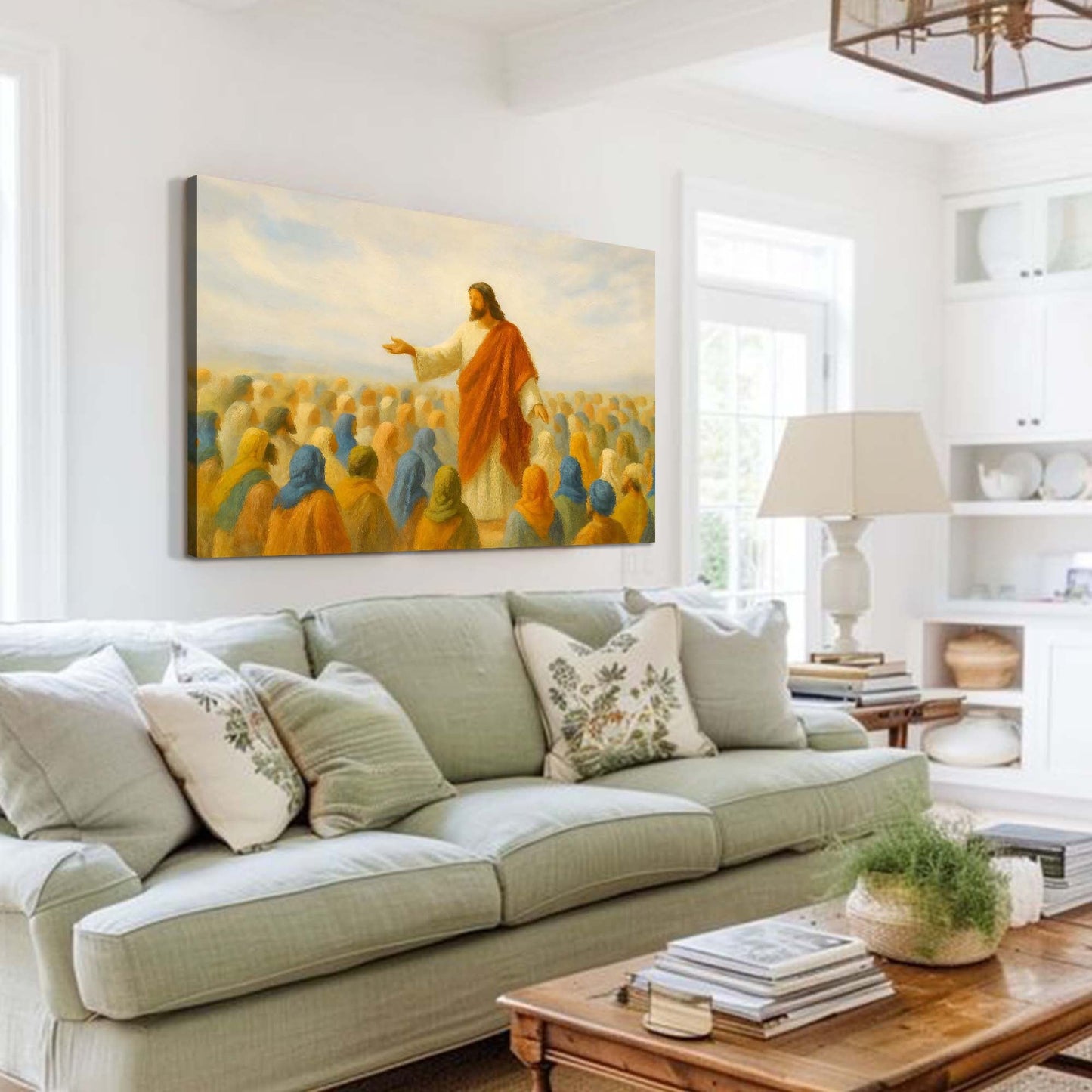 Jesus Speaking To Crowd Faith Wall Art II