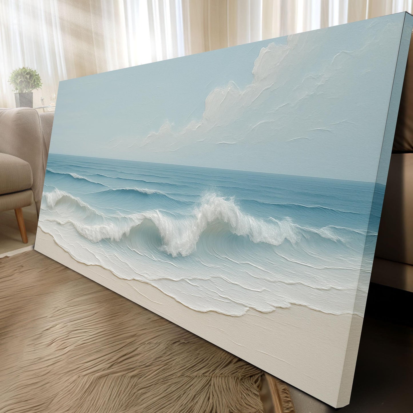 Serene Ocean Wave Coastal Wall Art VIII